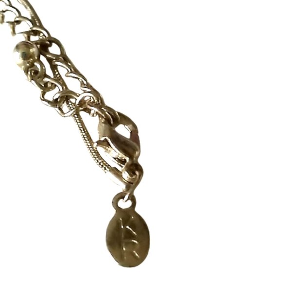 Kim Rogers Gold-tone Hammered & Smooth Pendant Necklace - Picture 6 of 15